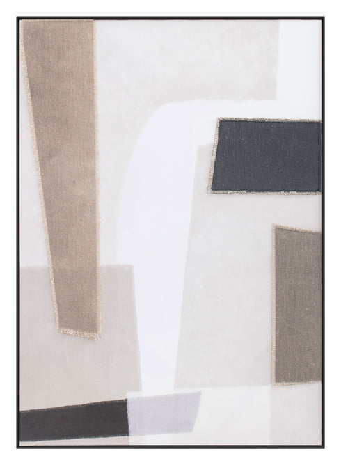 Carved, Painting, H100xW76xD3,8cm, Beige
